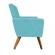 Poltrona Decorativa Nina Pés Madeira Suede Turquesa