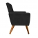 Namoradeira Decorativa Nina com Pés Madeira Suede Preto