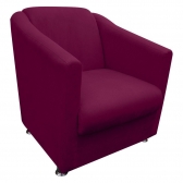 Kit 02 Poltronas Decorativa Bia Suede Marsala