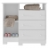 Penteadeira Camarim Escrivaninha Clara Com Cômoda Sapateira Infantil 1 Porta 3 Gavetas Laís Branco Clique Chique