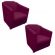 Kit 02 Poltronas Decorativa Bia Suede Marsala