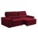 Sofa 2 Lugares Retratil Reclinavel Libano 2,30 M Veludo Vermelho