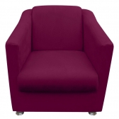 Kit 02 Poltronas Decorativa Bia Suede Marsala