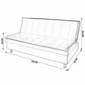 Sofa Cama 3 Lugares Retratil Reclinavel Manu 1,90 M Suede Bege
