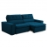 Sofa 2 Lugares Retratil Reclinavel Atenas 2,10 M Suede Azul Marinho