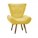 Poltrona Decorativa Bella Pés Madeira Suede Amarelo