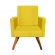 Poltrona Decorativa Beatriz Pés Madeira Suede Amarelo