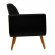Kit 02 Poltronas Decorativa Cristal Pés Madeira Suede Preto