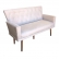Namoradeira Decorativa Julieta 1,20 M Pés Madeira Suede Bege