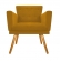 Poltrona Decorativa Aurora Pés Madeira Suede Amarelo