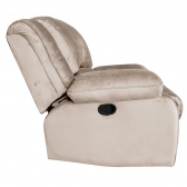 Poltrona Reclinavel Eletrica Malibu com USB Veludo Bege