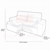 Sofa 2 Lugares Retratil Reclinavel Libano 2,30 M Veludo Vermelho