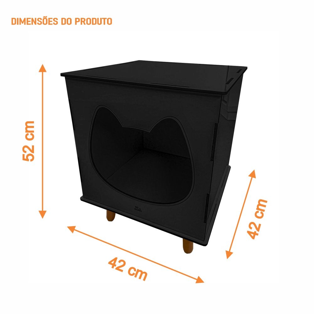 Toca Para Gato Line B1000 Preto Incorpets