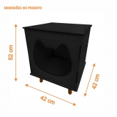 Toca Para Gato Line B1000 Preto Incorpets