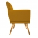 Poltrona Decorativa Aurora Pés Madeira Suede Amarelo