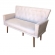 Namoradeira Decorativa Julieta 1,20 M Pés Madeira Suede Bege