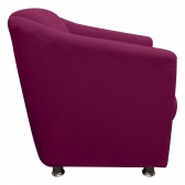 Kit 02 Poltronas Decorativa Bia Suede Marsala