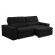 Sofa 2 Lugares Retratil Reclinavel Atenas 2,10 M Suede Preto
