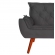 Kit 02 Poltronas Decorativa Melissa Pés Madeira Suede Cinza